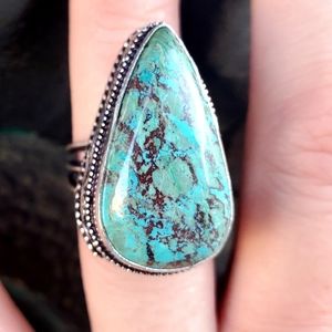 New Azurite 925 Silver Ring.
